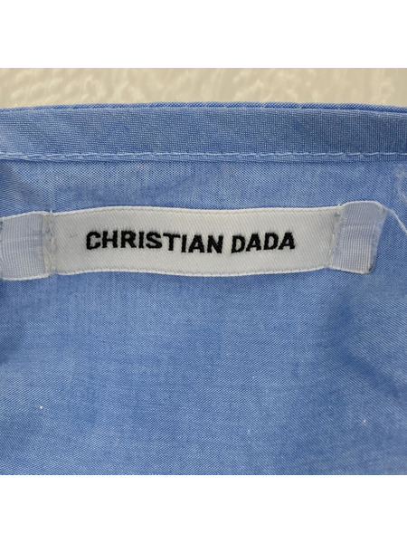 CHRISTIAN DADA ノースリーブ変形シャツ F ブルー
