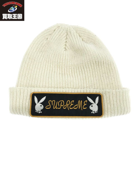 Supreme Playboy Patch Beanie 白