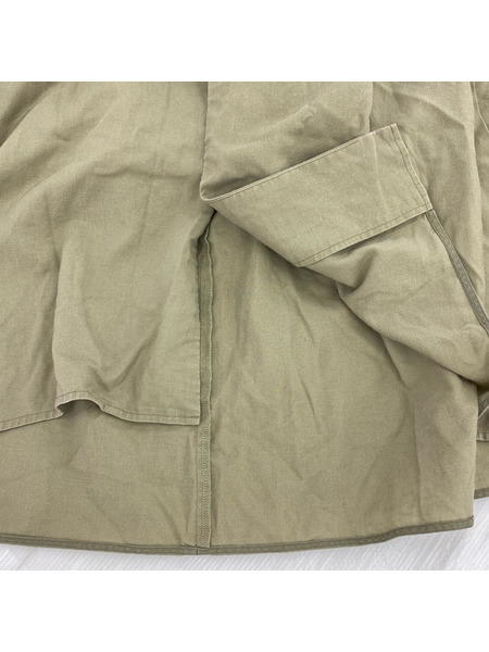 nagonstans　Linen blend ポプリンロングシャツワンピース 470EA830-0000[値下]