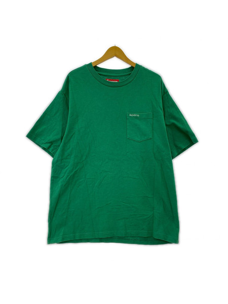 Supreme 半袖Tシャツ・カットソー Pocket Tee 緑(L)