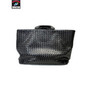 BOTTEGA VENETA イントレチャート レザートートバッグ ブラック
