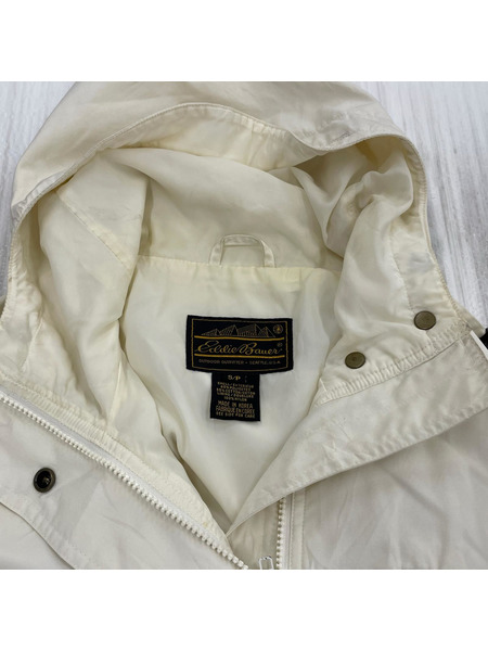 Eddie Bauer マウンテンパーカ 黒タグ ホワイト  S