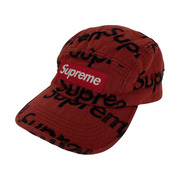 Supreme Frayed Logos Denim Camp Cap 赤