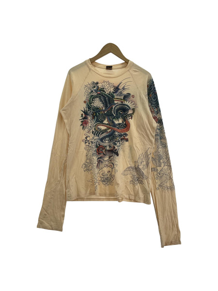 JEAN-PAUL GAULTIER バスストップ タトゥースキン L/S ラグランカットソー sizeM