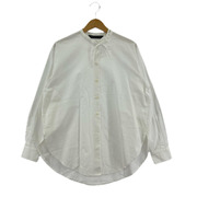 mizuiroind 長袖シャツ WHT/ネックリボンコットンシャツ/WHT