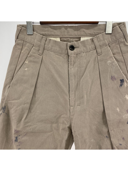 ANCELLM/PAINT CHINO TROUSERS/1/BEG/ANC-PT19