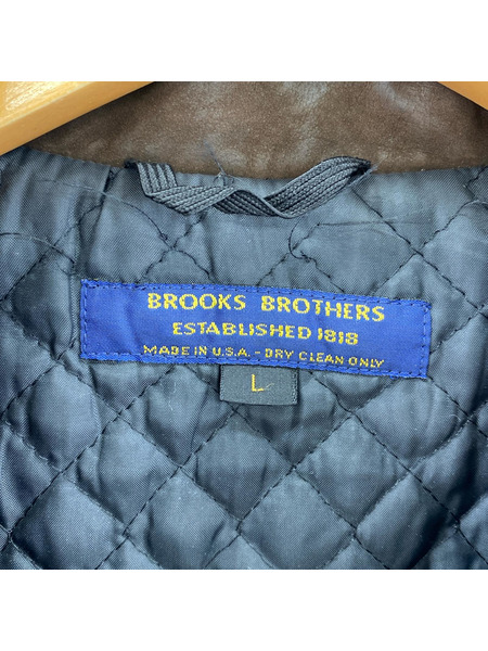 OLD・VINTAGE ジャケット USA製 Brooks Brothers 襟レザー ウールジャケット