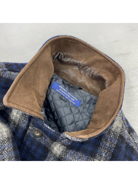 OLD・VINTAGE ジャケット USA製 Brooks Brothers 襟レザー ウールジャケット