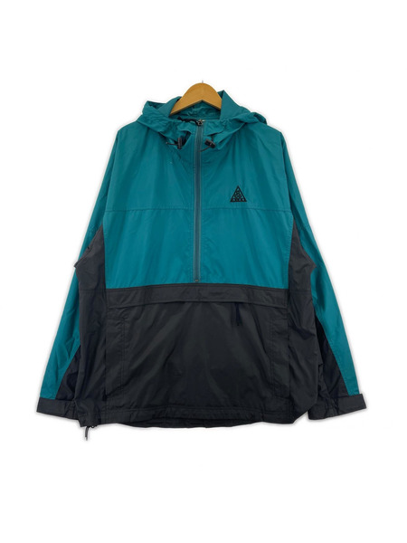 NIKE ACG ナイロンアノラックパーカー L ターコイズ×ブラック
