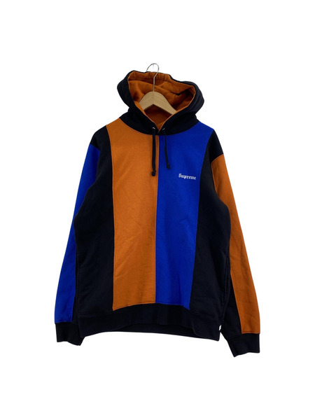 Supreme 18AW Tricolor Hooded Sweatshirt パーカー 青茶黒 M