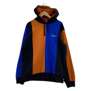 Supreme 18AW Tricolor Hooded Sweatshirt パーカー 青茶黒 M