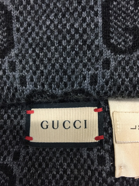 GUCCI 23AW GG KINT CAP ニットキャップ ニット帽 716585 Lサイズ グレー