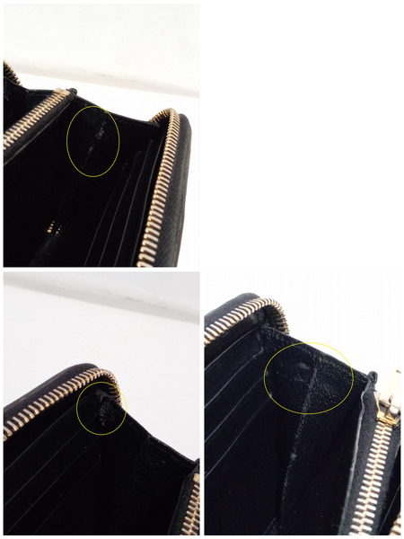 SAINT LAURENT長財布 ラウンドファスナー/340841/BLK