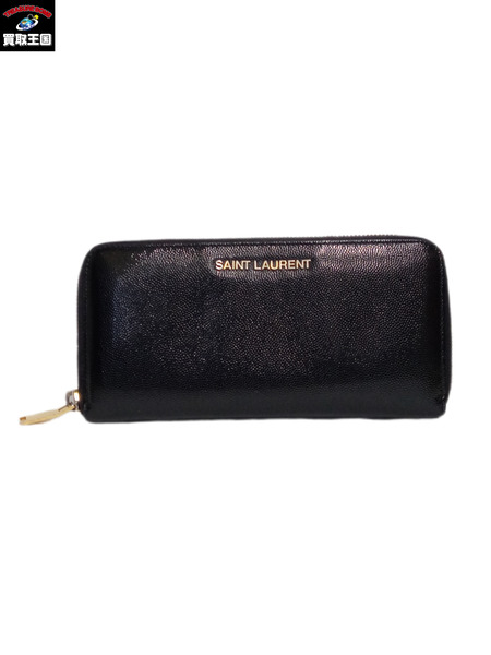 SAINT LAURENT長財布 ラウンドファスナー/340841/BLK
