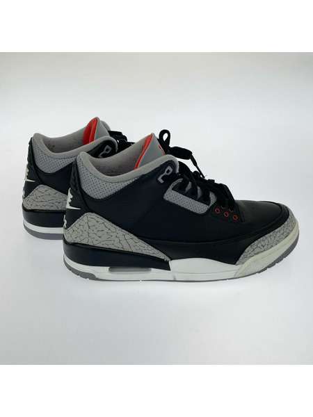 NIKE スニーカー AIR JORDAN 3 BLACK CEMENT[値下]