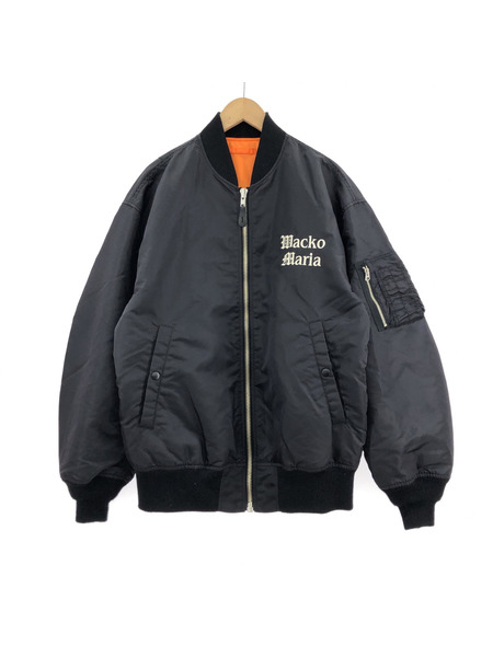 WACKO MARIA MA-1 Flight JACKET 胸刺繍MA-1 フライトジャケット L ブラック