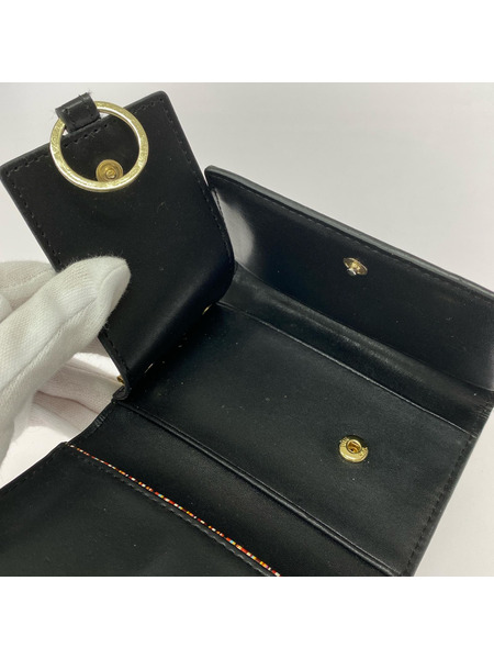 Paul Smith キーチェーン・ウォレットチェーン ラビットシルエット レザー6連キーケース 黒
