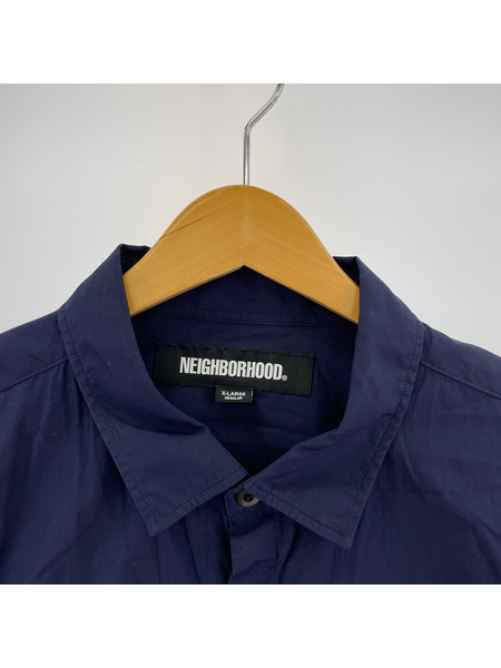 NEIGHBORHOOD 長袖シャツ 22AW コットン 紺 (XL)