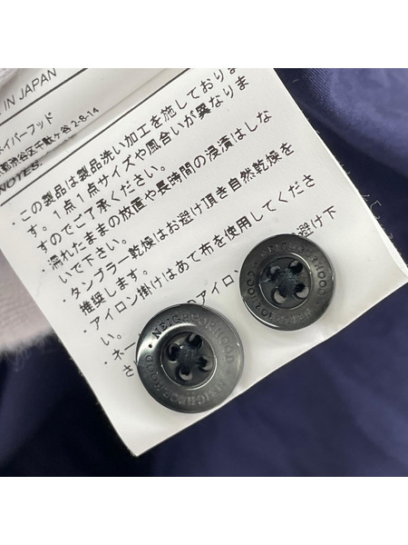 NEIGHBORHOOD 長袖シャツ 22AW コットン 紺 (XL)