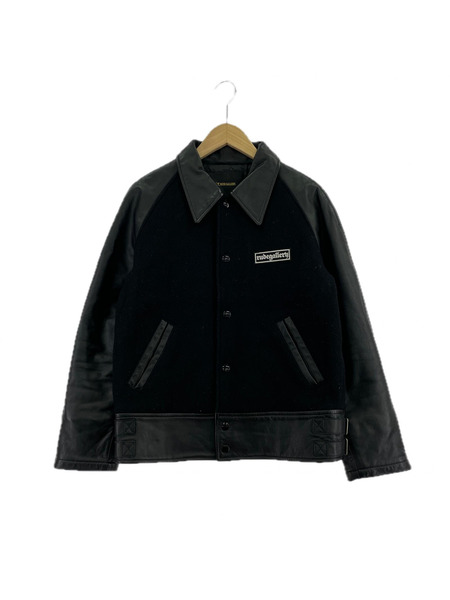 RUDE GALLERY レザージャケット Leather Stadium Jacket BLK M