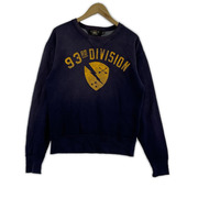 RRL 93 RD DIVISION プリントスウェット ナス紺