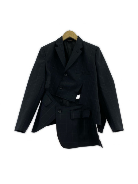 COMME des GARCONS 25AW アシンメトリー 変形カット 捻ジレ デザインジャケット
