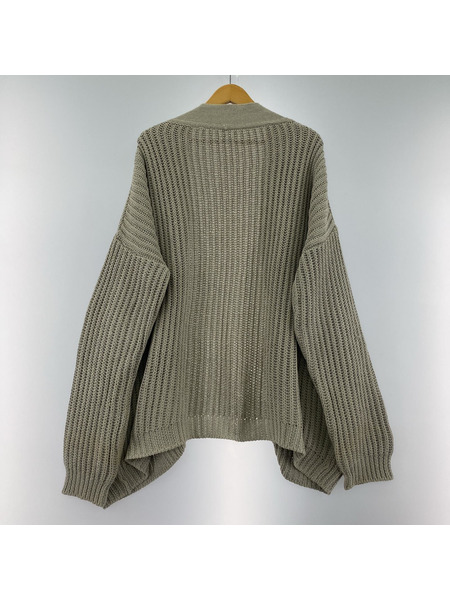 seya PAPER KNIT CARDIGAN ペーパーニットカーディガン S グレー PV18-G[値下]