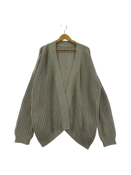 seya PAPER KNIT CARDIGAN ペーパーニットカーディガン S グレー PV18-G