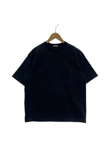 AURALEE S/S STAND-UP TEE 黒