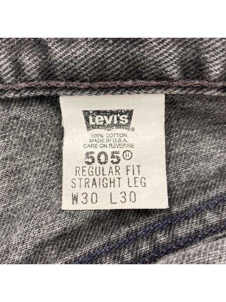 00s Levis 505 black jeans USA製
