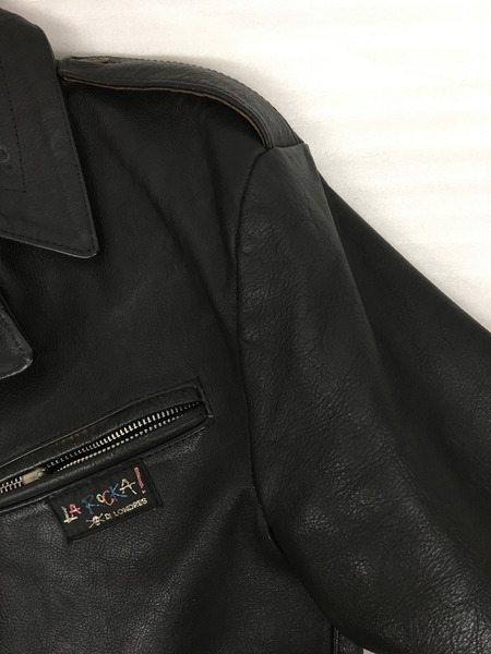 80s LA ROCKA! BIKER JACKET ラロッカ バイカー レザーライダースジャケット[値下]