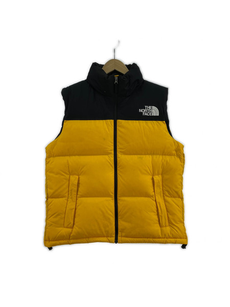 THE NORTH FACE ダウンベスト ND91843/ヌプシ/黄黒/L
