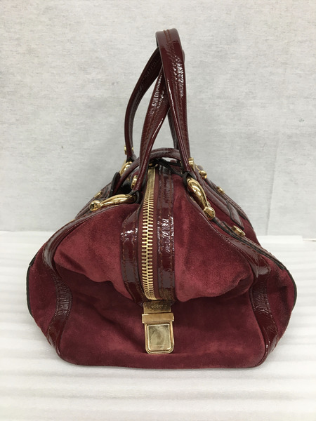 GUCCI　ハンドバッグ クレスト パテント スエード