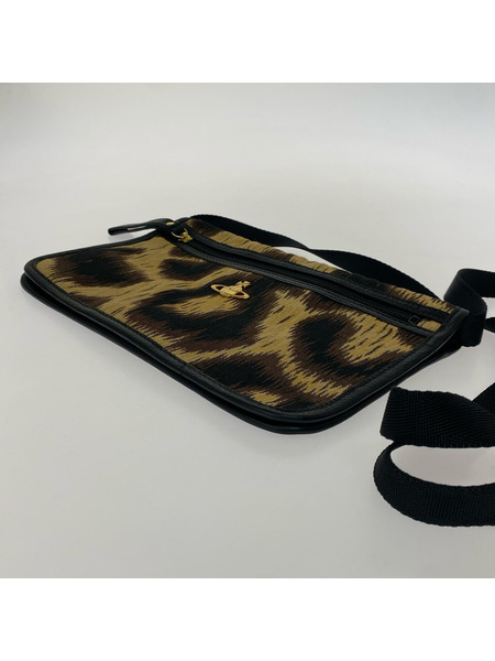 Vivienne Westwood ショルダーバッグ レオパード柄 サコッシュ 茶
