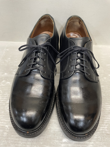 ALDEN×JOURNAL STANDARD別注 カーフレザー プレーントゥ レザーシューズ 7D 黒