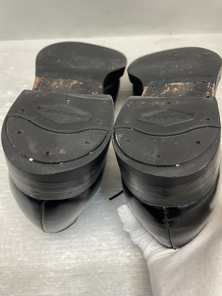 ALDEN×JOURNAL STANDARD別注 カーフレザー プレーントゥ レザーシューズ 7D 黒