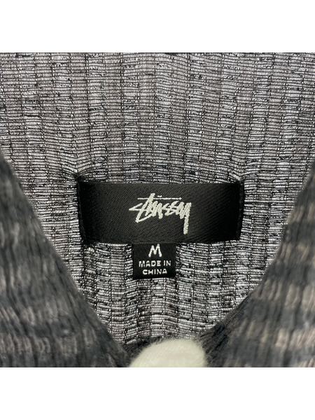 STUSSY Wrinkly Gingham S/Sシャツ M ブラック
