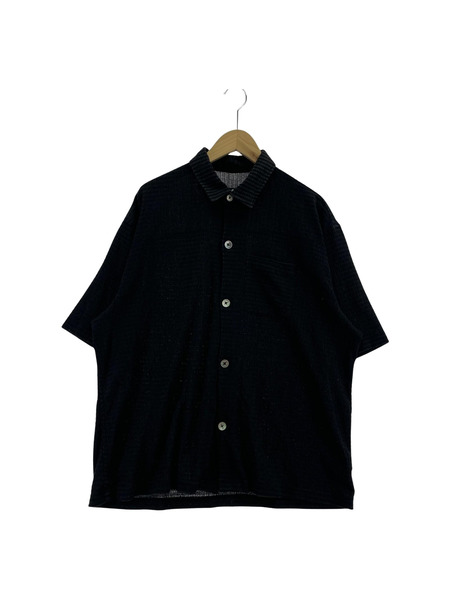 STUSSY Wrinkly Gingham S/Sシャツ M ブラック