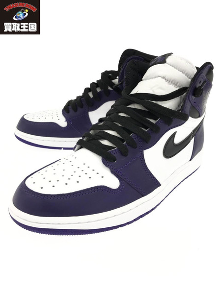 スニーカーnike  aj1 court purple 29cm