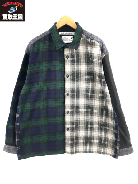 WHITE MOUNTAINEERING 20AW CONTRASTED BIG CHECK SHIRT 3[値下]