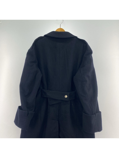 OLD・VINTAGE フランス陸軍　金ボタン　ウールコート　ネイビー