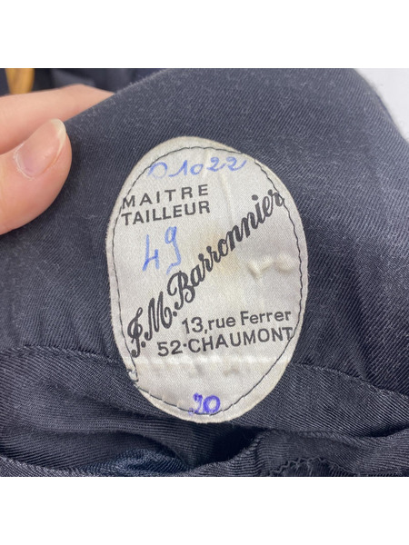 OLD・VINTAGE フランス陸軍　金ボタン　ウールコート　ネイビー