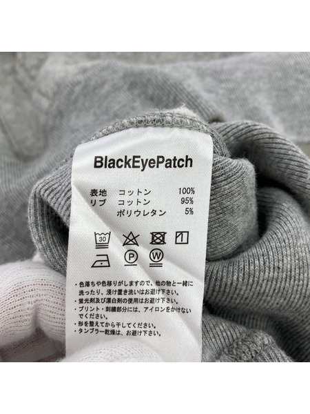 BLACK EYE PATCH VERDY スウェットパーカー グレ-