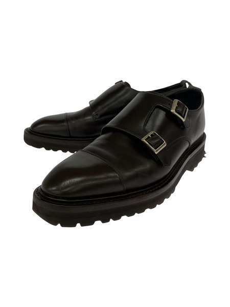 WH ダブルモンクシューズ 7 ブラウン