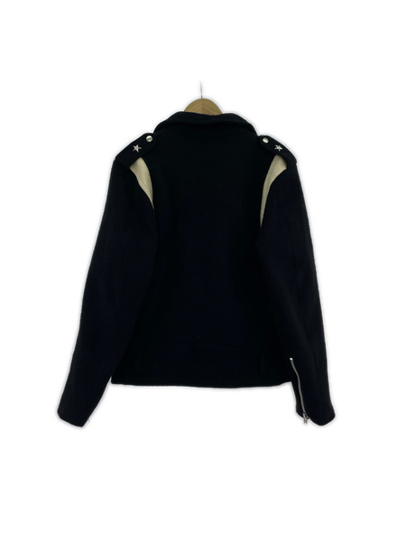 STUSSY×Schott ワンスター ウールダブルライダース 36 ブラック