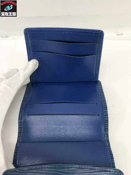 LV コンパクトウォレット エピ ポルト・12 カルトクレディ カードケース 青