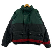 POLO COUNTRY レッドライン ダウンジャケット L グリーン×ブラック×レッド