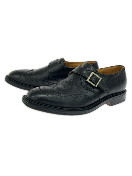 Church's シューズ チャーチ モンクストラップシューズ (UK7.5) シボ革 ブラック