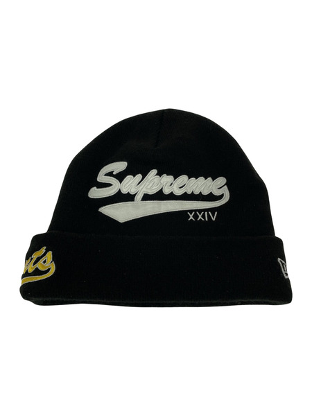 Supreme ニットキャップ NEW ERA SALVATION BEANIE BLACK