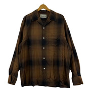 WACKO MARIA 長袖シャツ OMBRE CHECK OPEN COLLAR SHIRT
